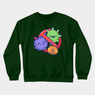 Cute Virus Cartoon Crewneck Sweatshirt